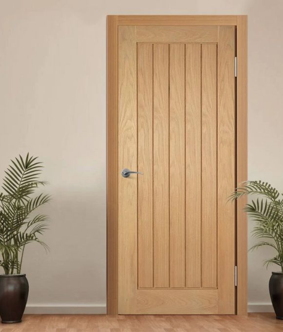 PRE-FINISHED WHITE OAK MEXICANO FIRE DOOR 44MM