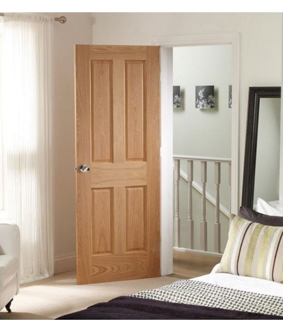 WHITE OAK COLONIAL 4 PANEL FIRE DOOR 44MM