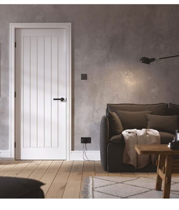 WHITE PRIMED MEXICANO FIRE DOOR 44MM