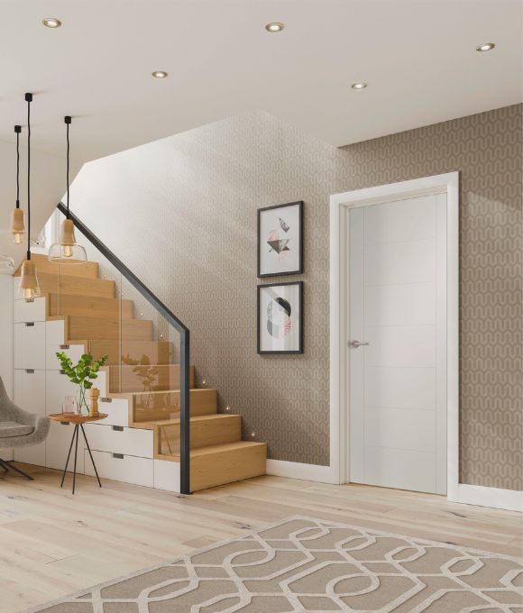WHITE PRIMED PALERMO FIRE DOOR 44MM
