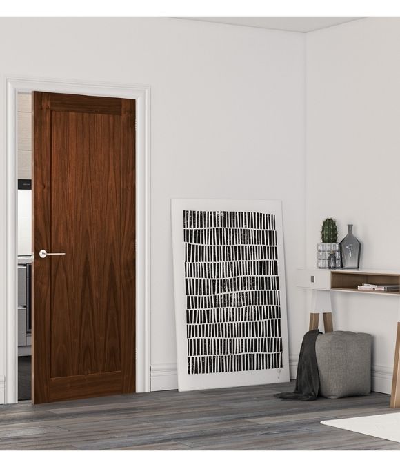 PRE-FINISHED WALNUT NM5 FIRE DOOR 44MM