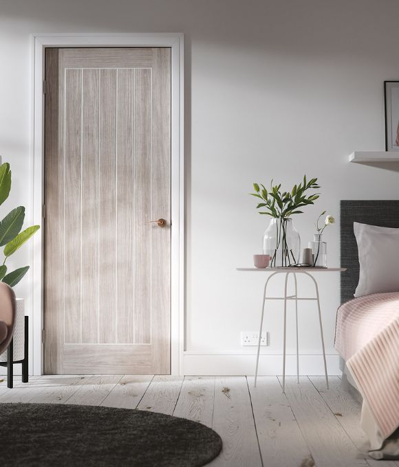 PEARL GREY LAMINATE MEXICANO FIRE DOOR 44MM