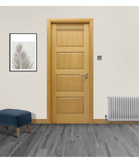 PRE-FINISHED WHITE OAK ROMA 4 PANEL 40MM