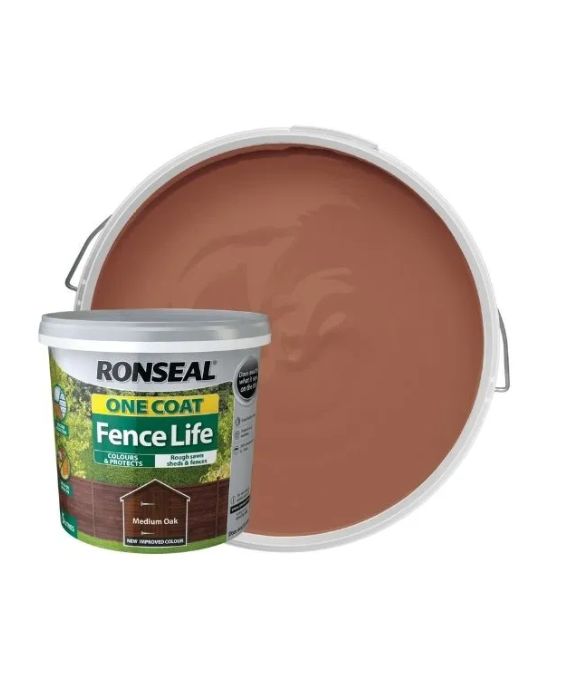RONSEAL ONE COAT FENCE LIFE MEDIUM OAK 5LT