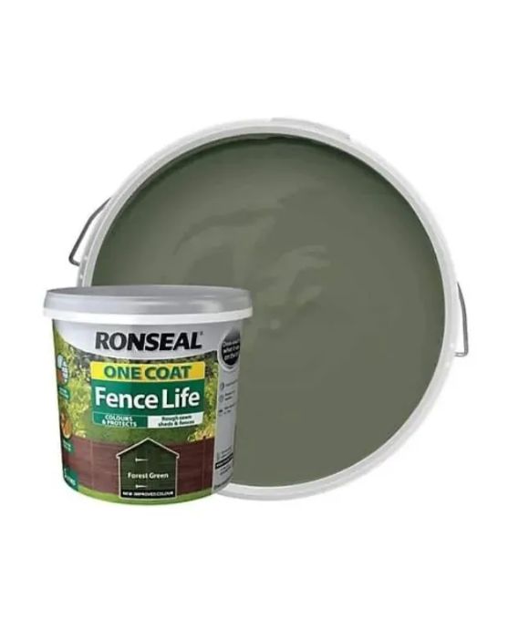 RONSEAL ONE COAT FENCE LIFE FOREST GREEN 5LT