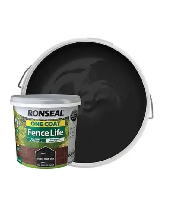 RONSEAL ONE COAT FENCE LIFE TUDOR BLACK OAK 5LT