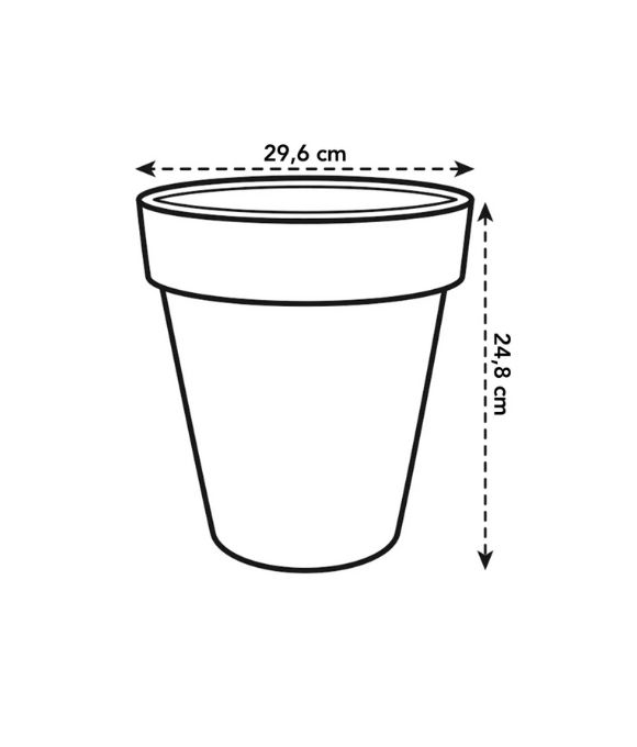 ELHO GB TOP PLANTER 30 LIVING BLACK 