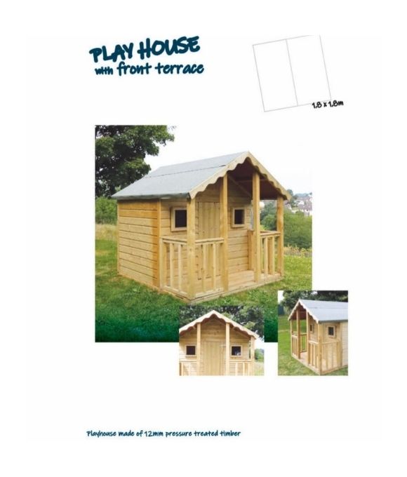 SLAWEK’S CHILDS PLAYHOUSE 6FT X 6FT UNPAINTED
