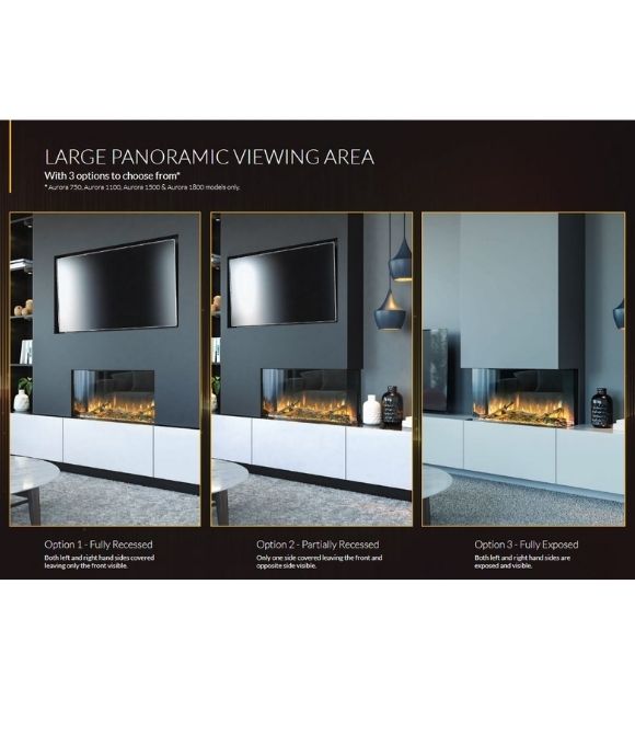 HENLEY ELECTRIC FIRE AURORA 750MM 2KW