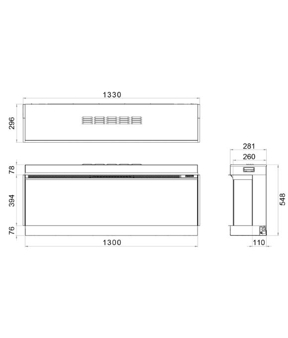 SOLUS ELECTRIC FIRE VS130 2KW