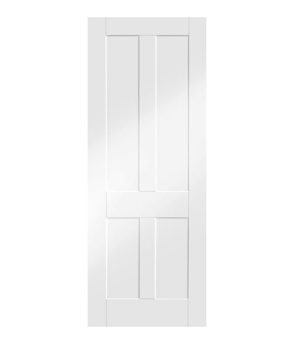 WHITE PRIMED VICTORIAN SHAKER 4 PANEL 44MM
