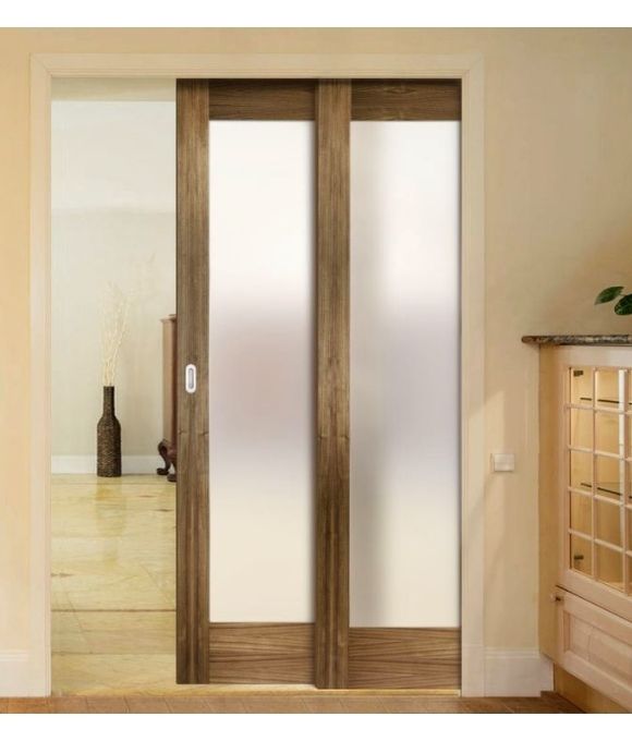 WALNUT PORTO GLAZED PANEL 35MM