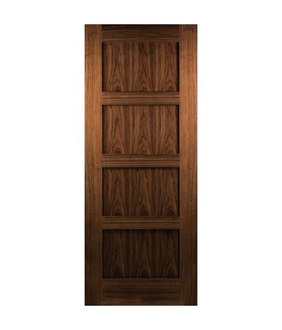 PRE-FINISHED WALNUT AUGUSTA 4 PANEL DOOR 42MM