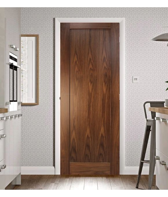 PRE-FINISHED WALNUT HAMPTON 1 PANEL SHAKER 44MM
