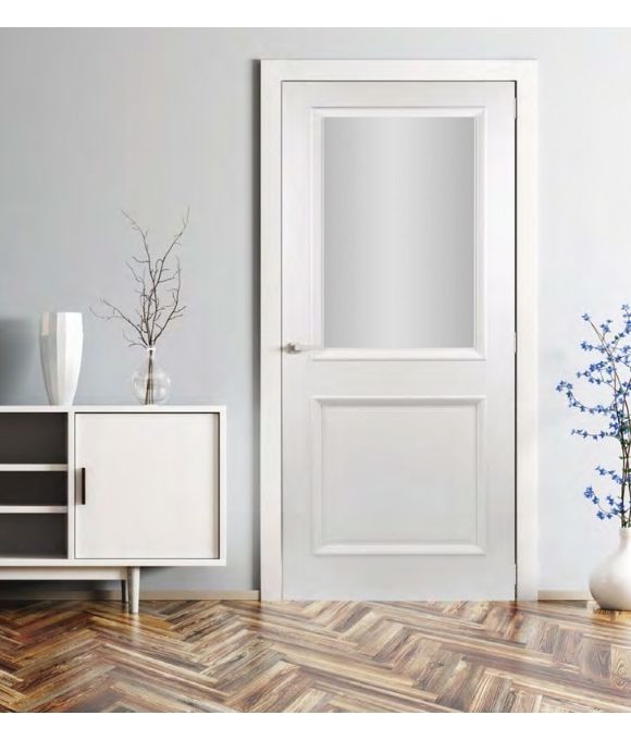 WHITE PRIMED ALBANY W/ CLEAR GLASS 42MM
