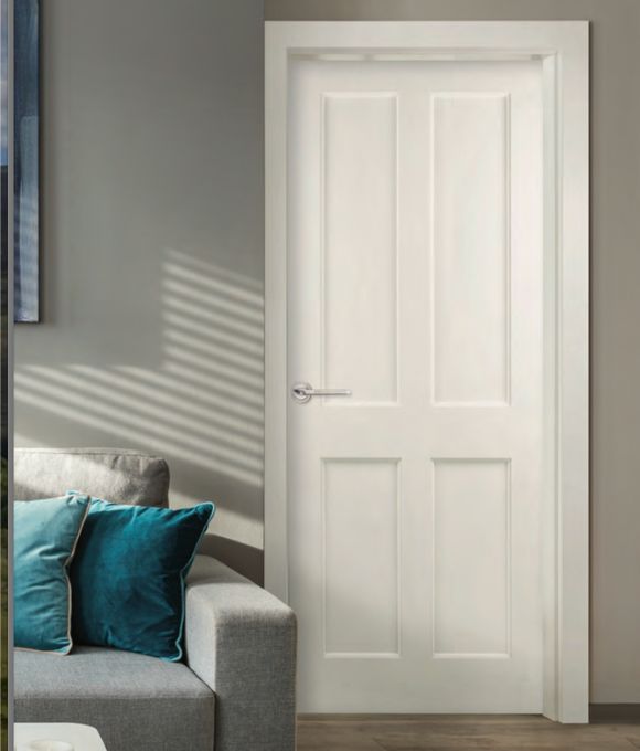WHITE PRIMED KINGSCOURT 4 PANEL 40MM