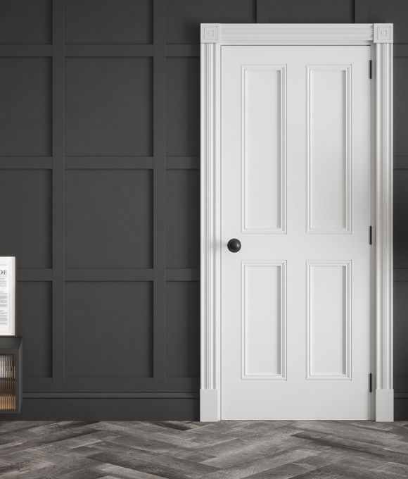 WHITE PRIMED ARDMORE 4 PANEL 44MM
