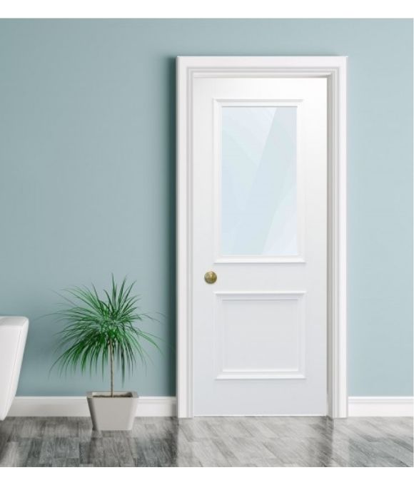 WHITE PRIMED BALMORAL 1 PANEL / 1 PANE 40MM