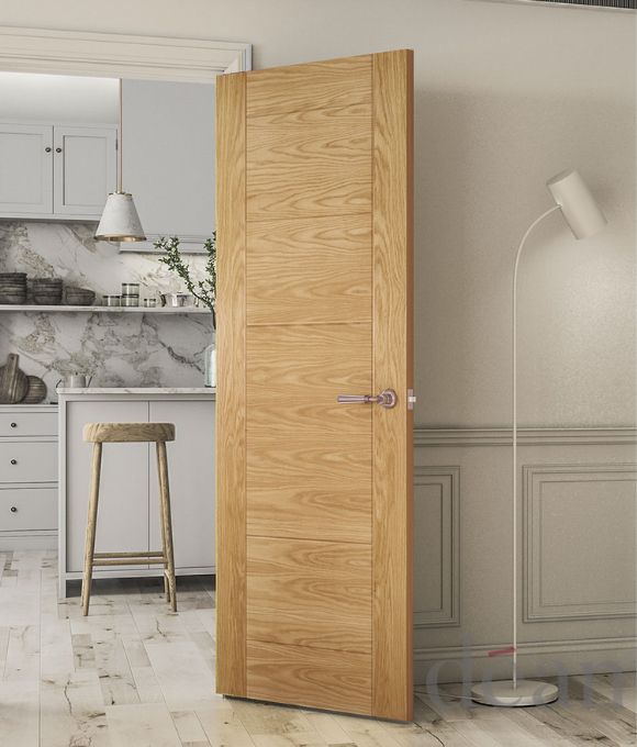 PRE-FINISHED WHITE OAK HP12 FIRE DOOR 44MM