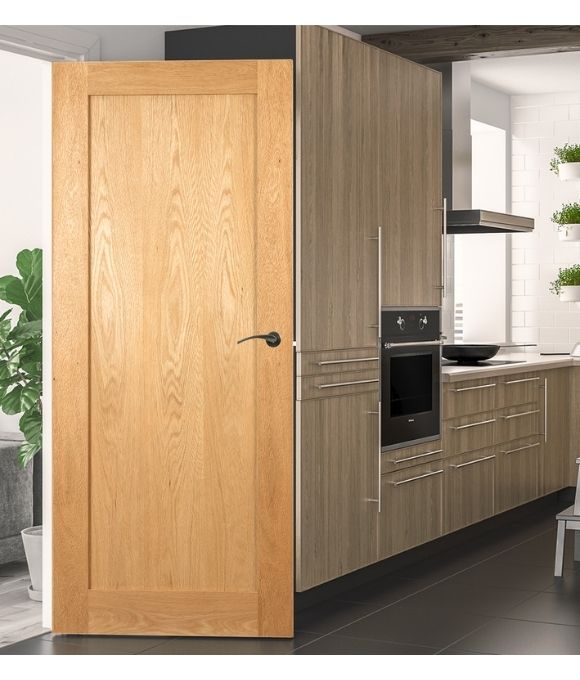 PRE-FINISHED WHITE OAK NM5 FIRE DOOR 44MM