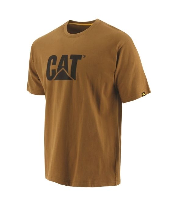 CAT TRADEMARK LOGO T-SHIRT BRONZE