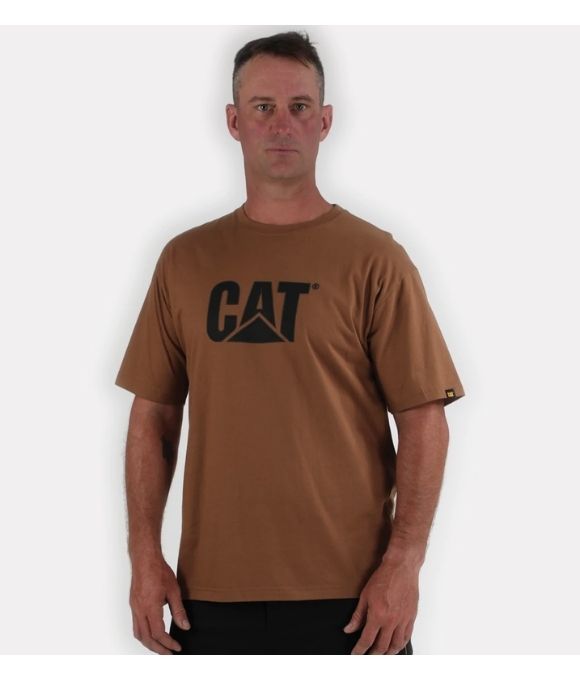 CAT TRADEMARK LOGO T-SHIRT BRONZE