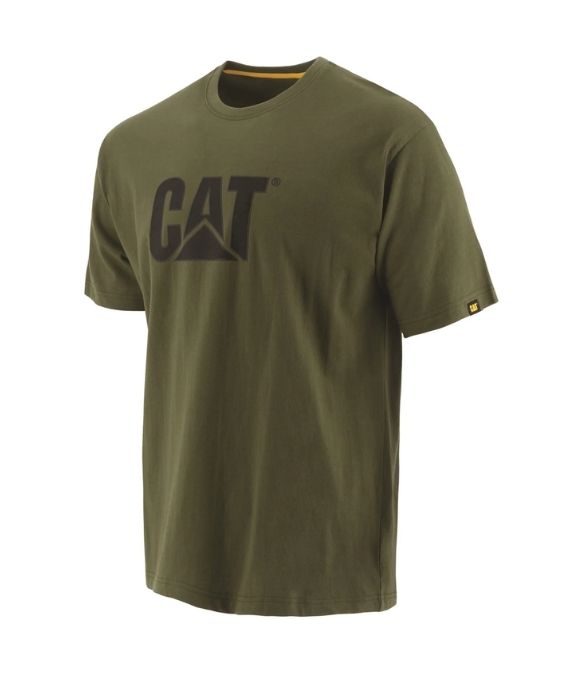 CAT TRADEMARK LOGO T-SHIRT CHIVE