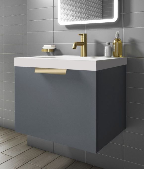 STOCKHOLM WALL HUNG UNIT MIDNIGHT GREY