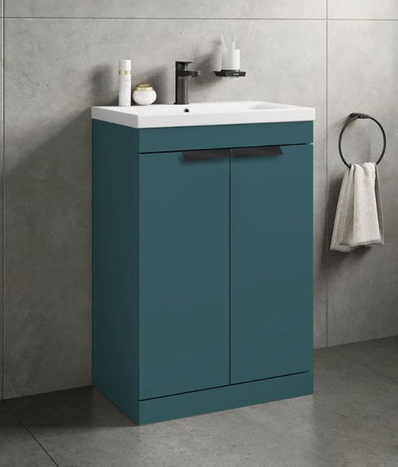 STOCKHOLM 2 DOOR FLOOR STANDING UNIT OCEAN BLUE