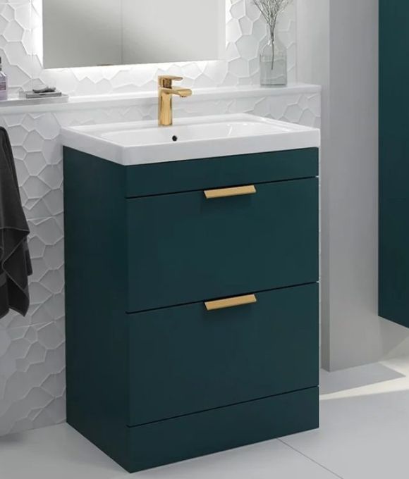 STOCKHOLM 2 DRAWER FLOOR STANDING UNIT OCEAN BLUE