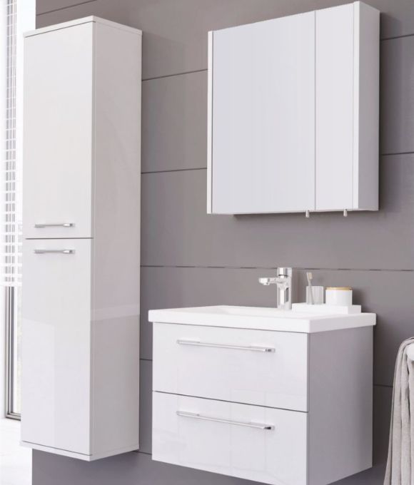 OTTO PLUS 2 DRAWER WALL HUNG UNIT GLOSS WHITE