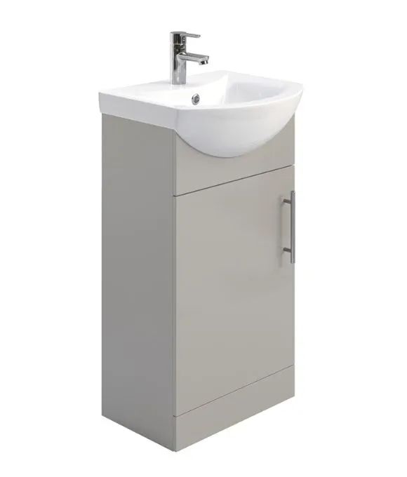 BELMONT 1 DOOR FLOOR STANDING UNIT LIGHT GREY GLOSS