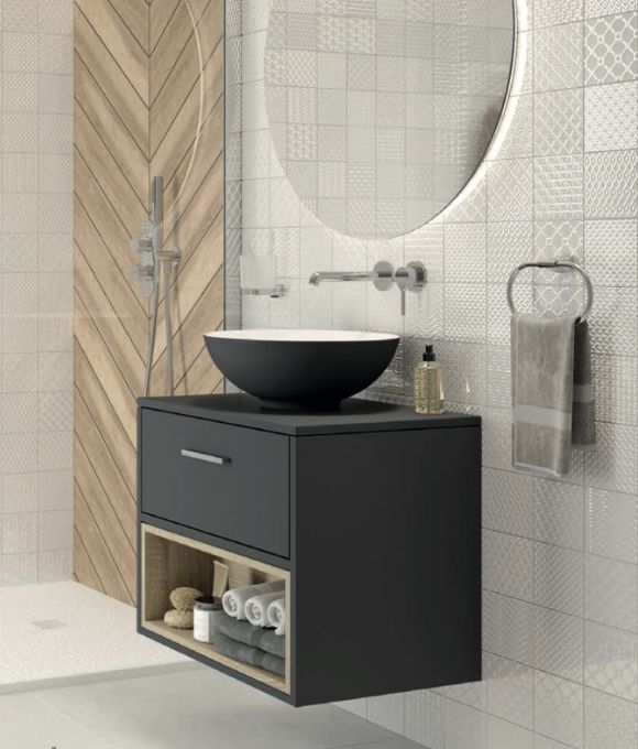 MALMO OPEN SHELF WALL HUNG MIDNIGHT GREY