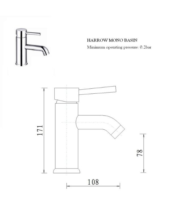 HARROW BASIN MIXER 