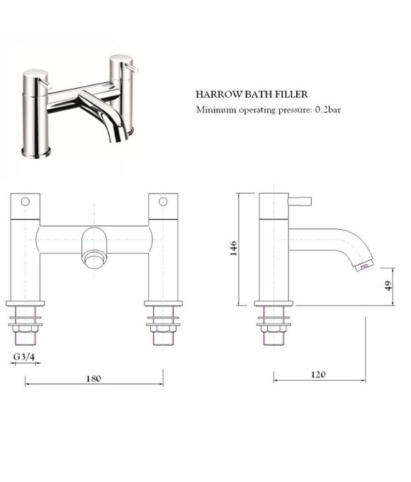 HARROW BATH FILLER