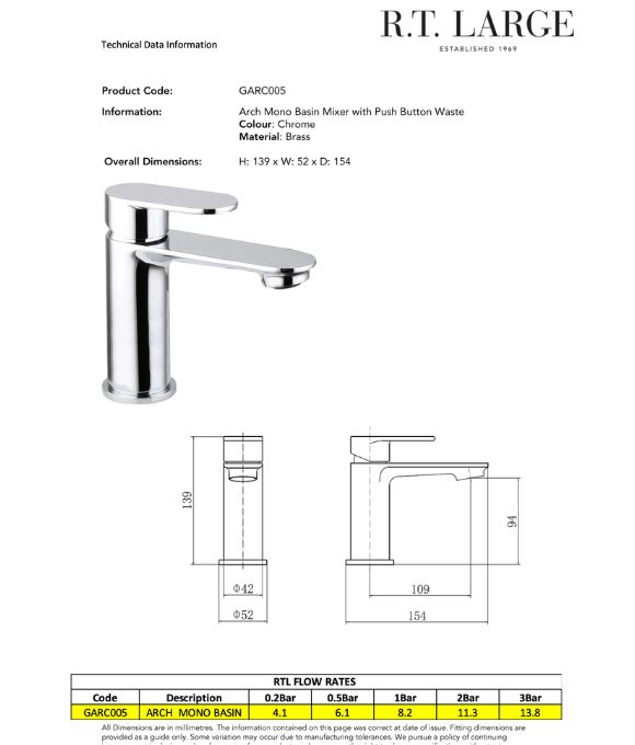 ARCH BASIN MIXER