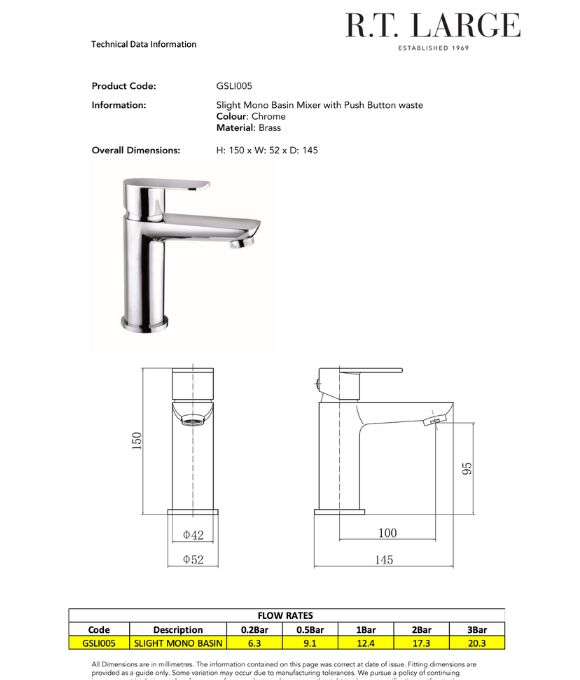 SLIGHT BASIN MIXER