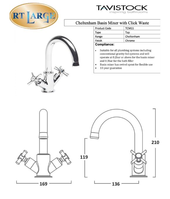 CHELTENHAM BASIN MIXER