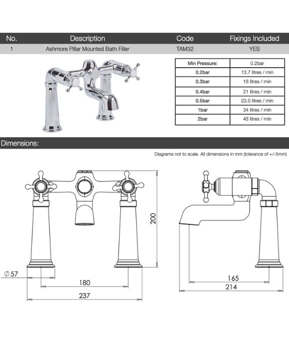 ASHMORE BATH FILLER