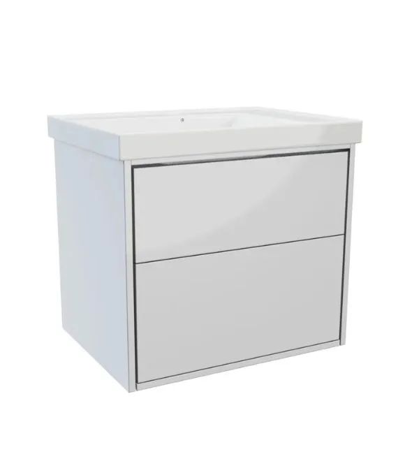 ERLA WALL HUNG TWIN DRAWER WHITE