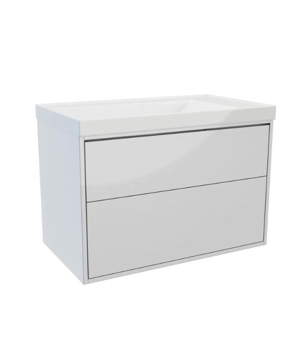 ERLA WALL HUNG TWIN DRAWER WHITE