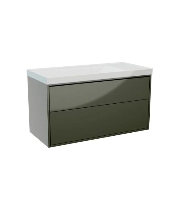 ERLA WALL HUNG TWIN DRAWER GREEN
