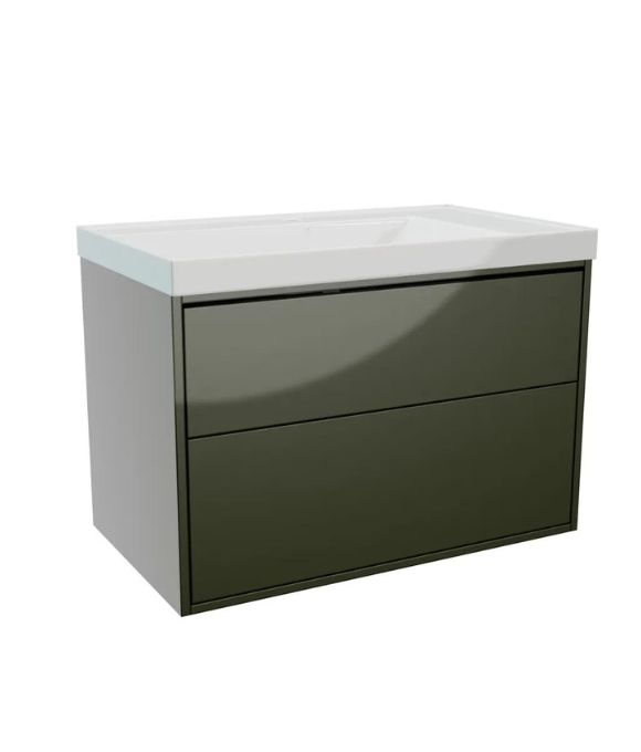 ERLA WALL HUNG TWIN DRAWER GREEN