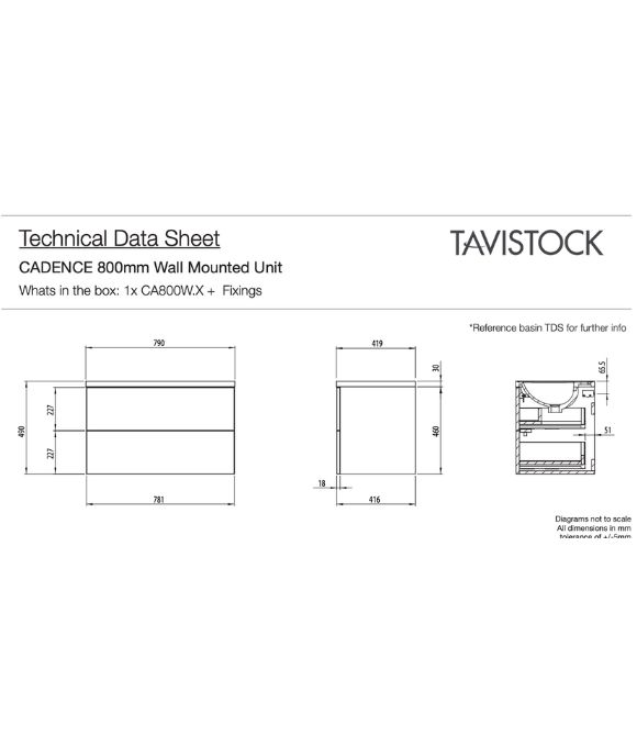 CADENCE WALL HUNG TWIN DRAWER GLOSS WHITE