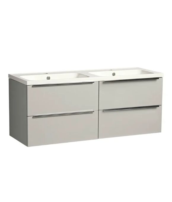 CADENCE WALL HUNG TWIN DRAWER GLOSS LIGHT GREY