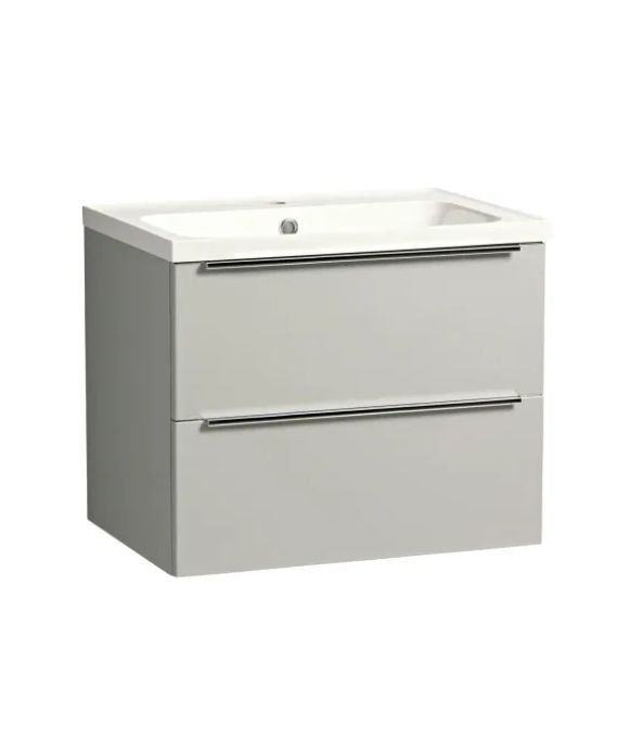 CADENCE WALL HUNG TWIN DRAWER GLOSS LIGHT GREY