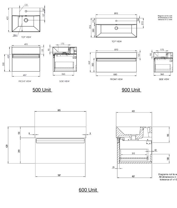 FORUM WALL HUNG UNIT LIGHT GREY