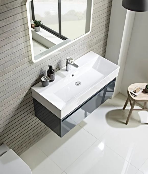 FORUM WALL HUNG UNIT DARK GREY GLOSS