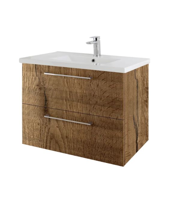 RIMINI WALL HUNG TWIN DRAWER UNIT TOBACCO OAK