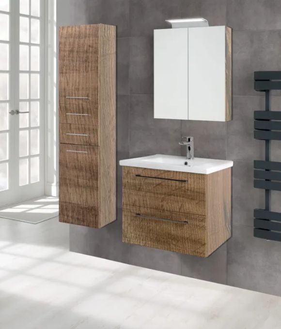 RIMINI WALL HUNG TWIN DRAWER UNIT TOBACCO OAK